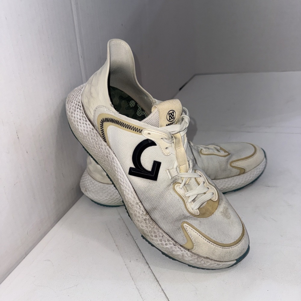G/Fore White MG4X2 Athletic Hybrid Sneakers Cross Trainer Golf Shoes Men's 12